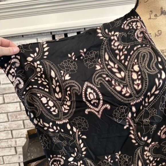 Angie Women's Open Front Short Sleeve Crochet Lace Trim Kimono Top Black Small - Picture 4 of 9